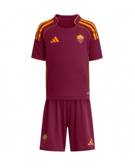 Billige Fotballdrakt AS Roma Replika Hjemmedraktsett Barn 2025-26 Kortermet (med bukser)